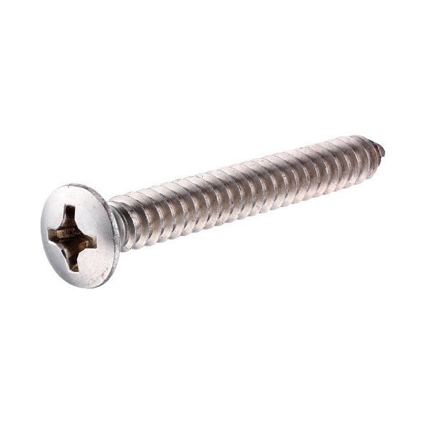 Hillman Sheet Metal Screw, Stainless Steel Oval Head Phillips Drive 0823748 - main